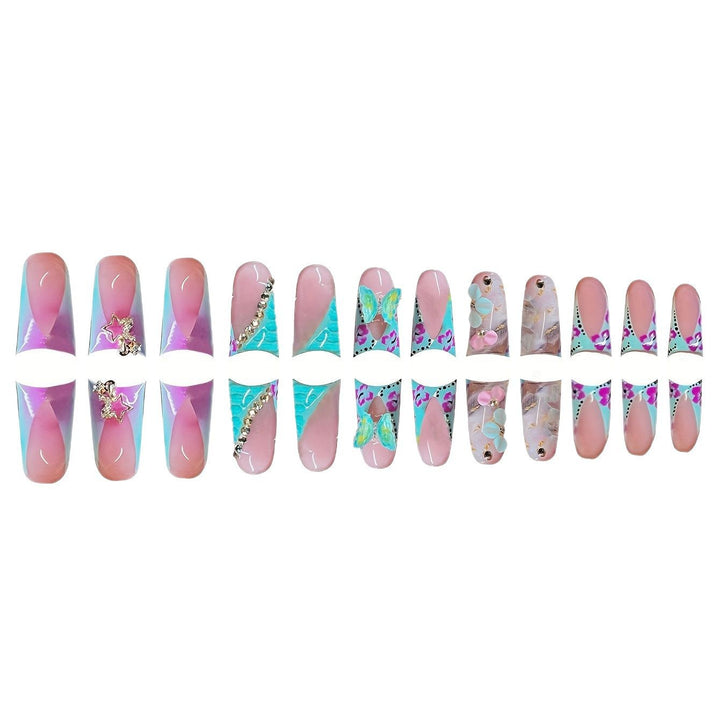 Artistic 3D Floral Press-On Nail Art Kalsten