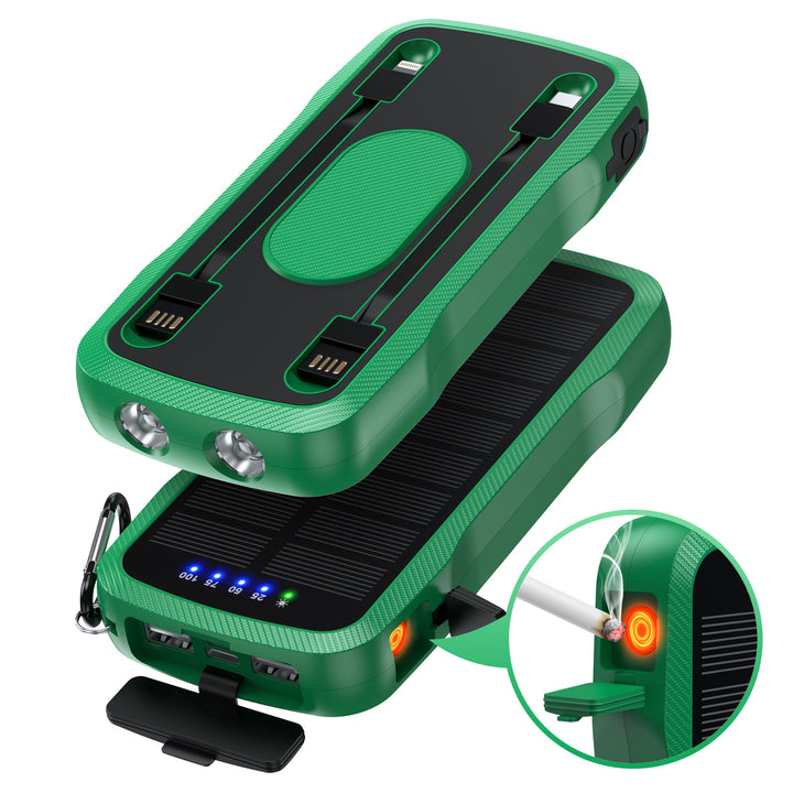 Solar charger with integrated USB ports and LED lamps Kalsten