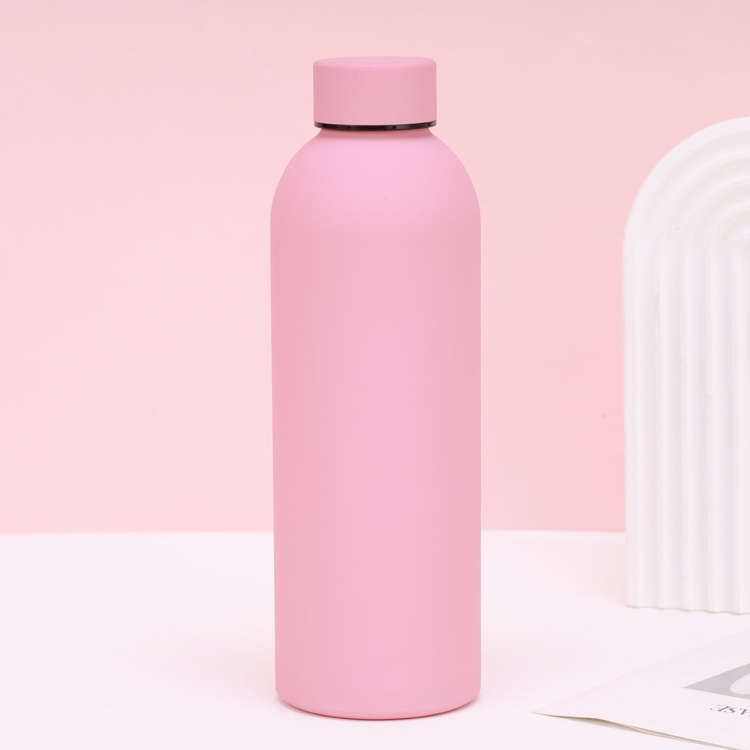 Unisex nan vacuum-insulated stainless steel drinking bottle with soft-touch surface and leak-proof screw cap Kalsten