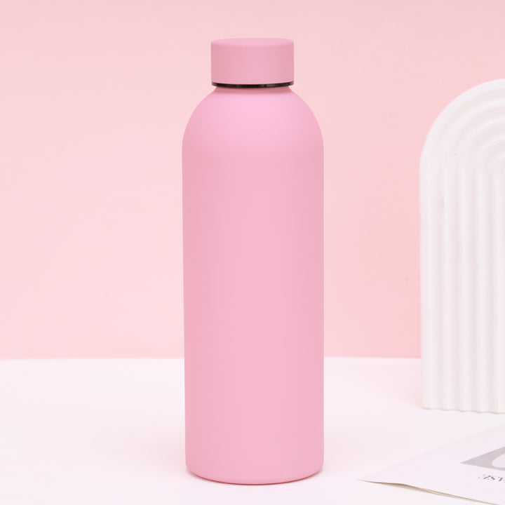 Unisex nan vacuum-insulated stainless steel drinking bottle with soft-touch surface and leak-proof screw cap Kalsten
