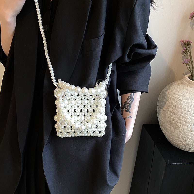 Pearl-Embellished Handbag