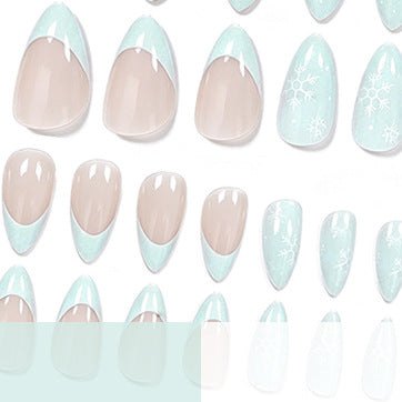 Artistic French Tip Acrylic Nail Enhancements Kalsten