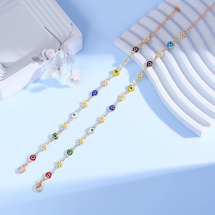 Charming Daisy and Evil Eye Bracelet Kalsten