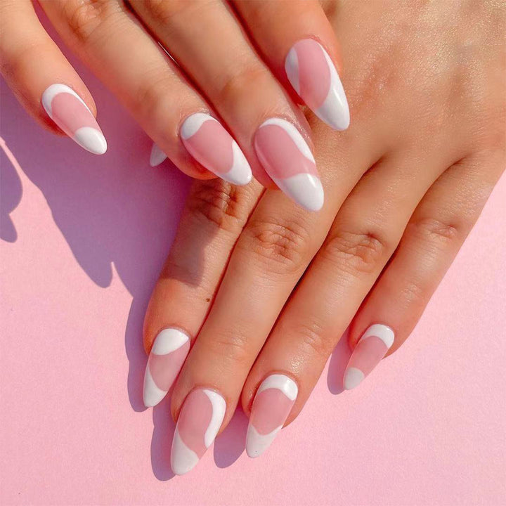 Artistic stiletto nails with elegant color structures Kalsten