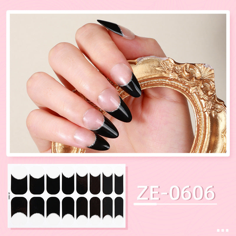 Elegant French Tip Nail Art Wraps