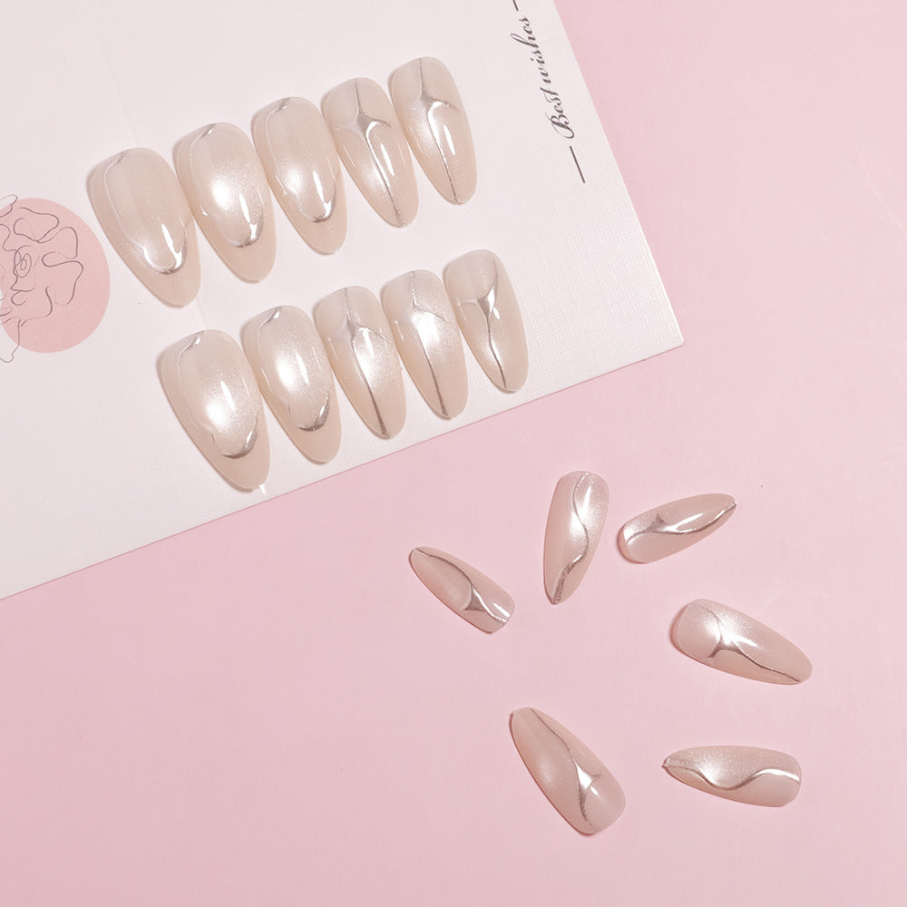 Premium Stiletto Nail Art Set with Chrome Accents Kalsten