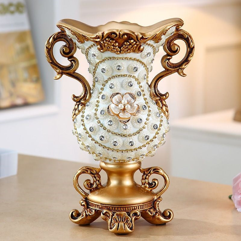 Ornate Floral Arrangement Vase