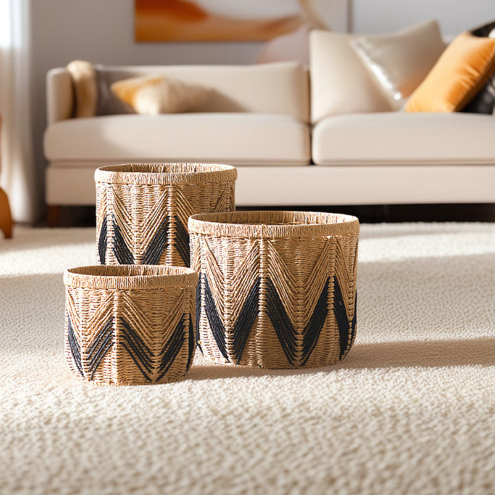 Handcrafted Natural Fiber Storage Basket Kalsten