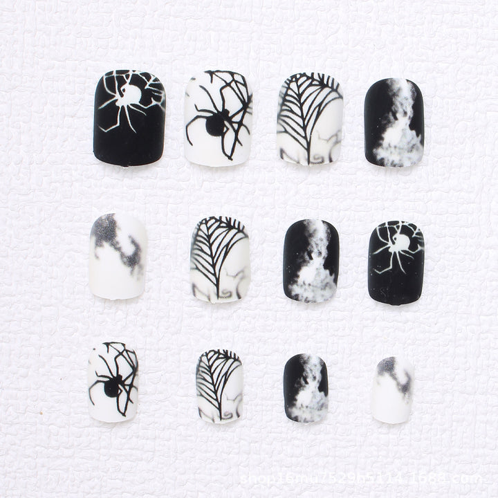 Spooky Spider-Themed Press-On Nails Kalsten