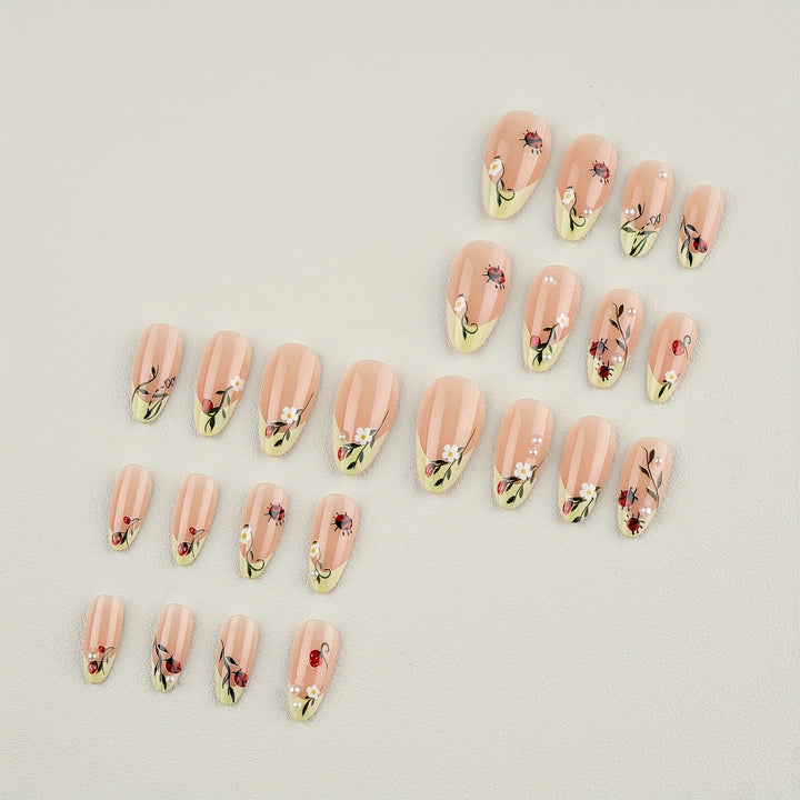 Premium Floral Design Press-On Nails Kalsten