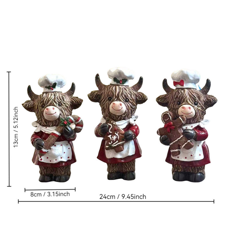 Enchanting Christmas cow figurine Kalsten