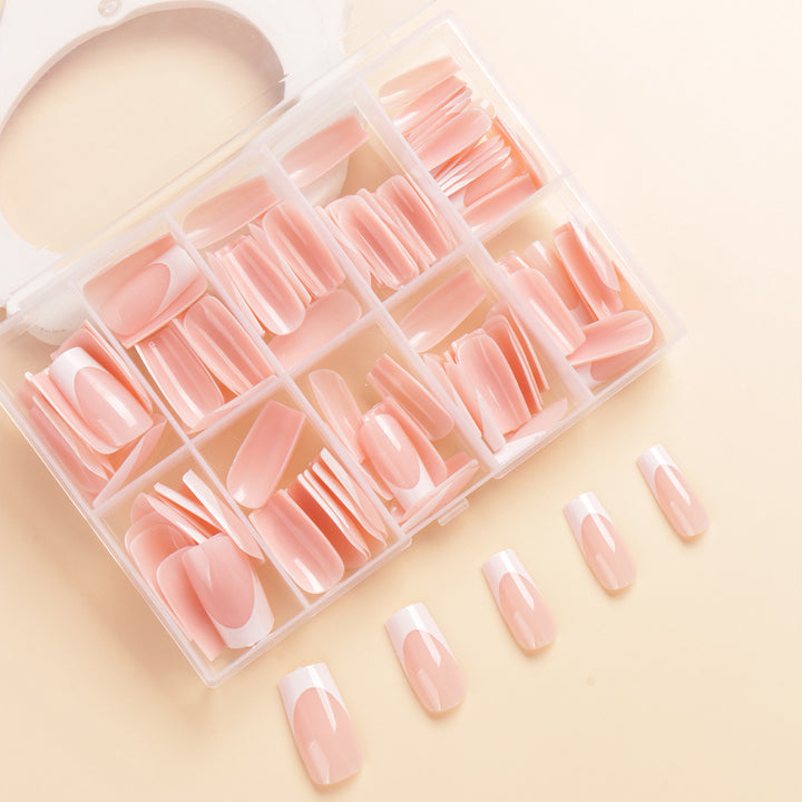 Premium Long-Length French Tip Press-On Nail Set Kalsten