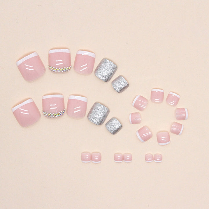 Decorative Rhinestone-Accented Toe Nail Art Kalsten