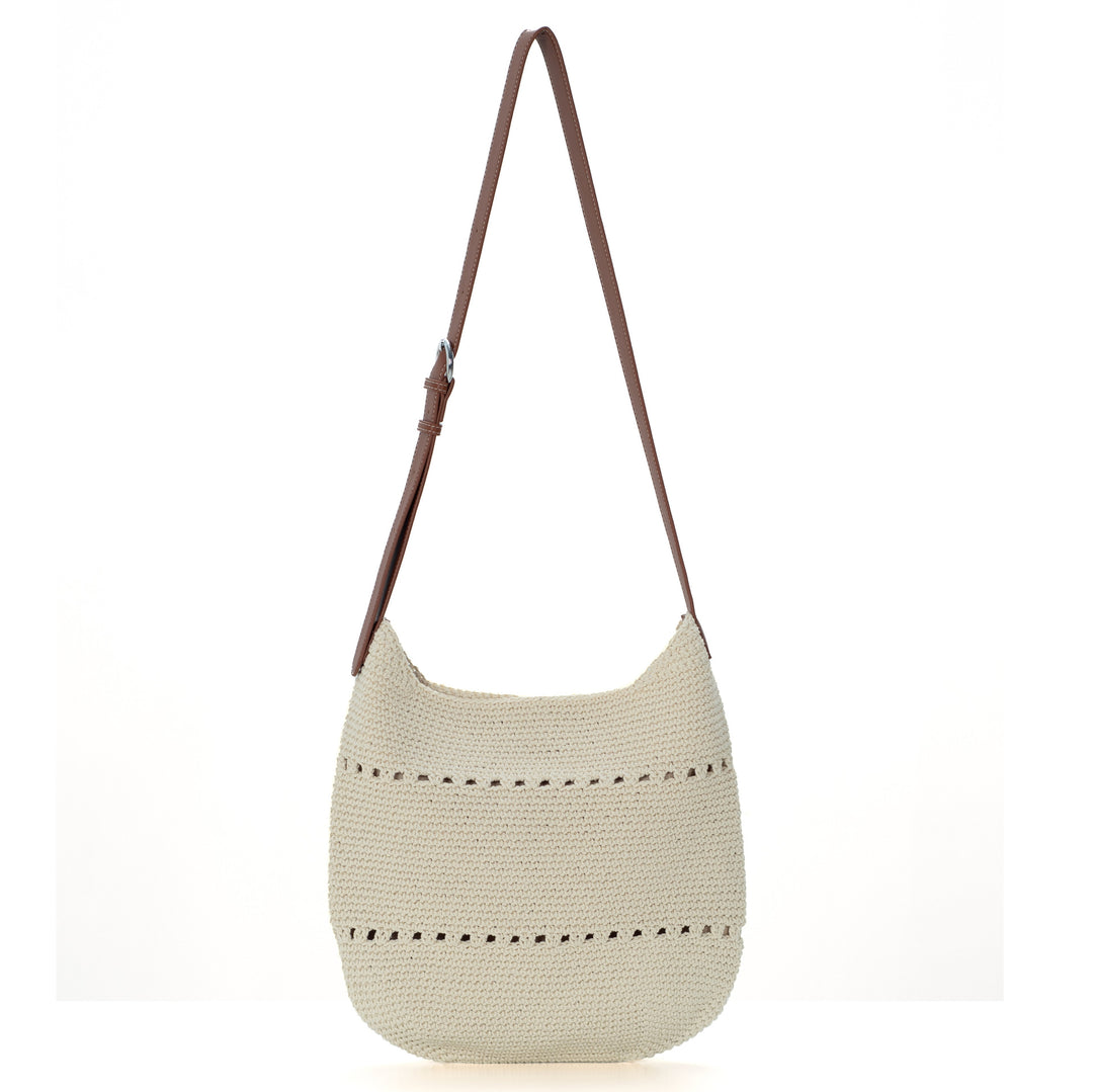 Comfortable crossbody bag made of crocheted material Kalsten