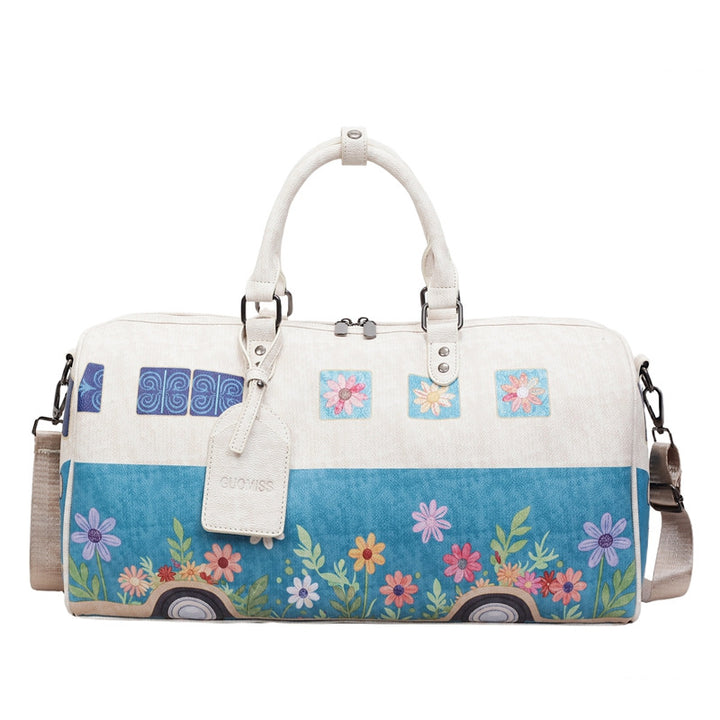 Artistic Floral Print Weekender Bag
