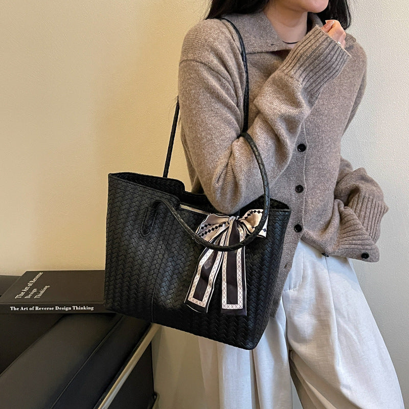 Woven Leather Tote Bag Kalsten