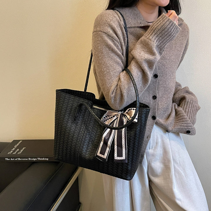 Woven Leather Tote Bag Kalsten