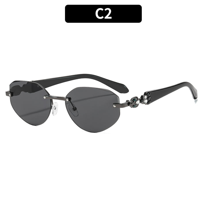 Statement Hexagonal Sunglasses with Decorative Detailing