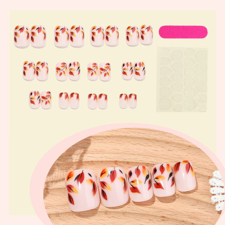 Artistic Autumn Leaf Press-On Nail Set kalsten