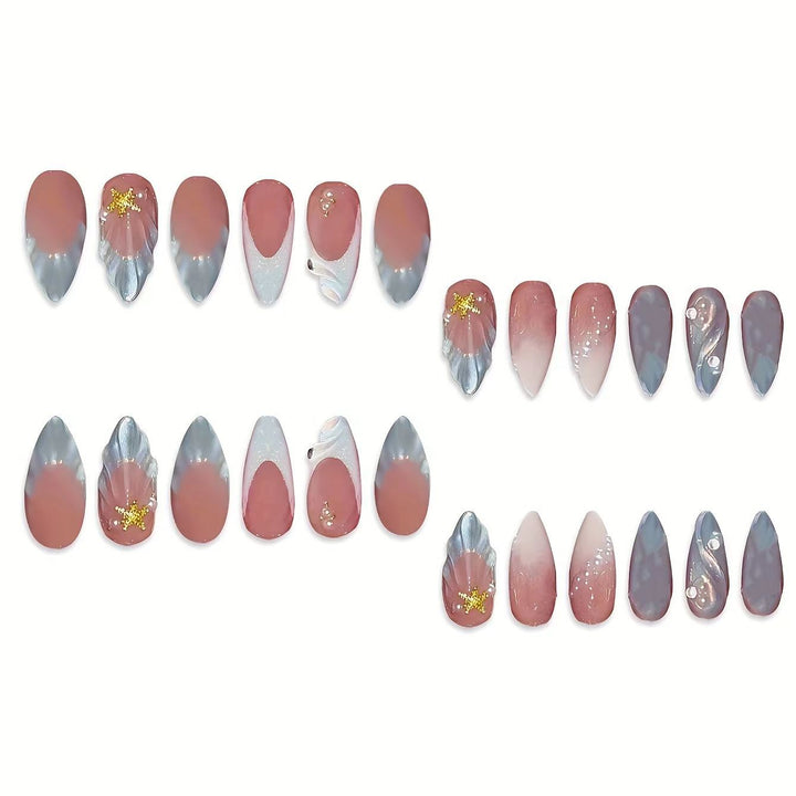 Mermaid-Inspired Press-On Nail Art Kalsten