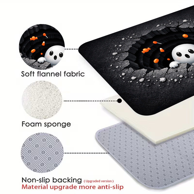 Fun Ghost-Themed Indoor Doormat Kalsten
