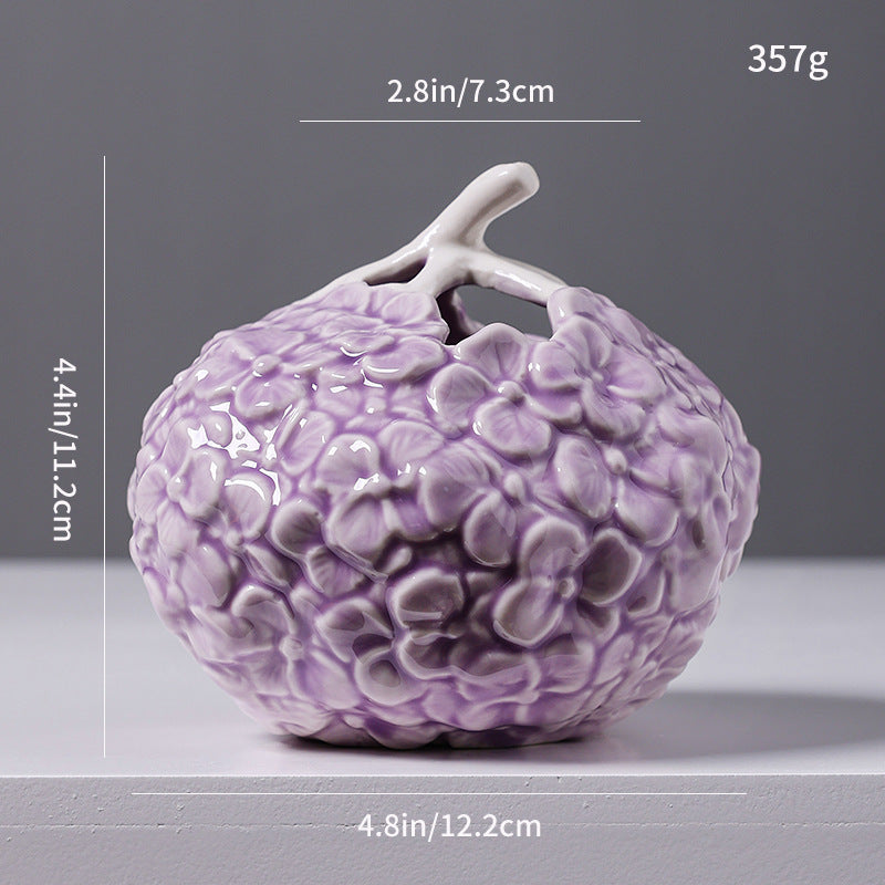 Textured Floral Decorative Ceramic