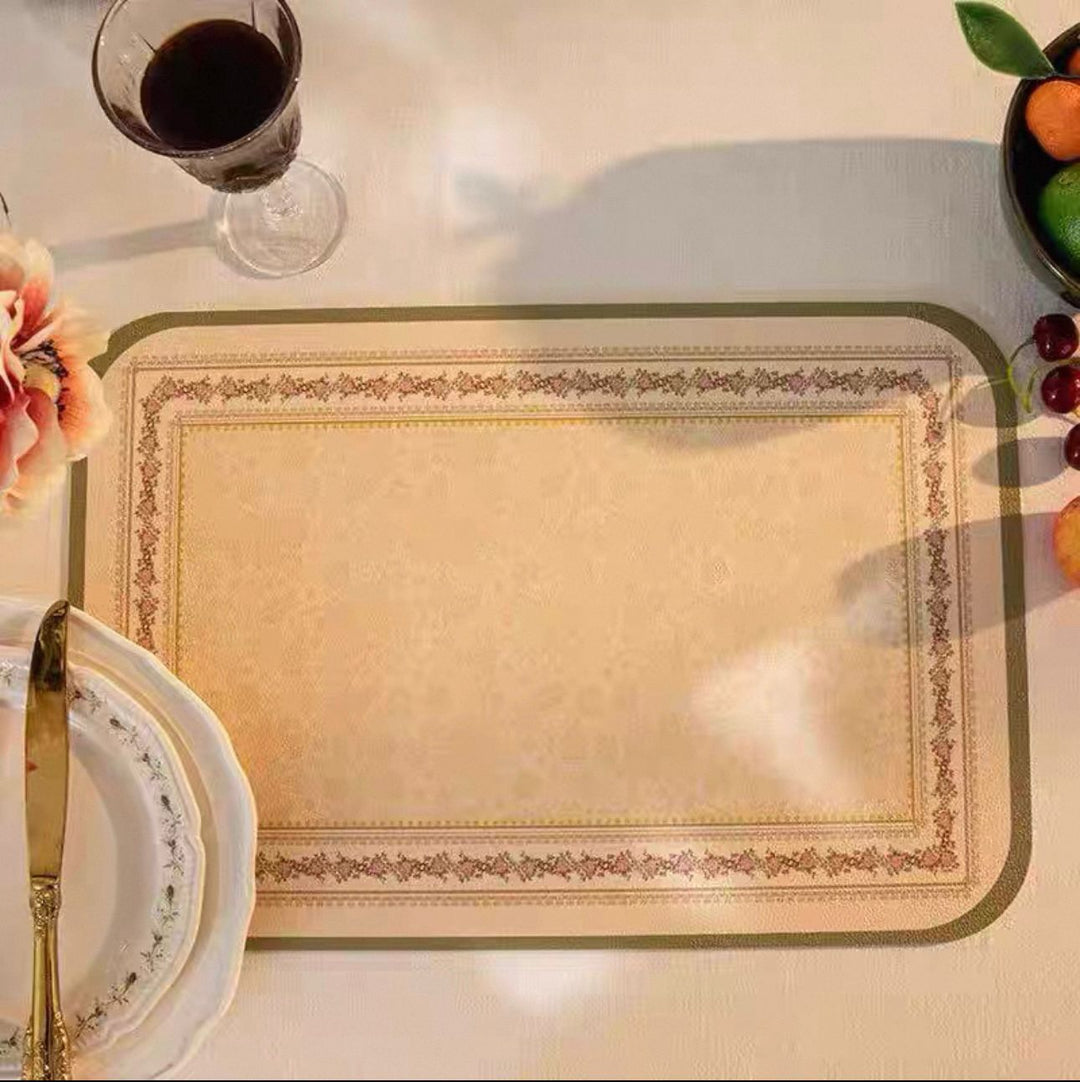 Elegant Floral Pattern Dining Placemats Kalsten