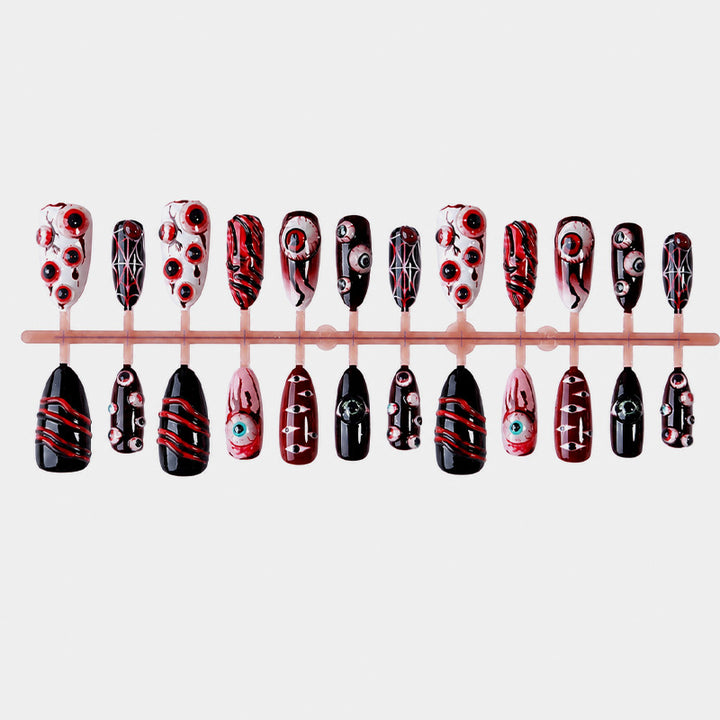 Spooky Themed Press-On Nails Set Kalsten