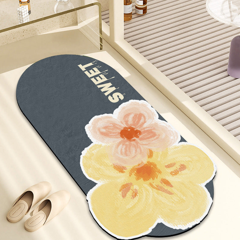Decorative Floral Welcome Mat