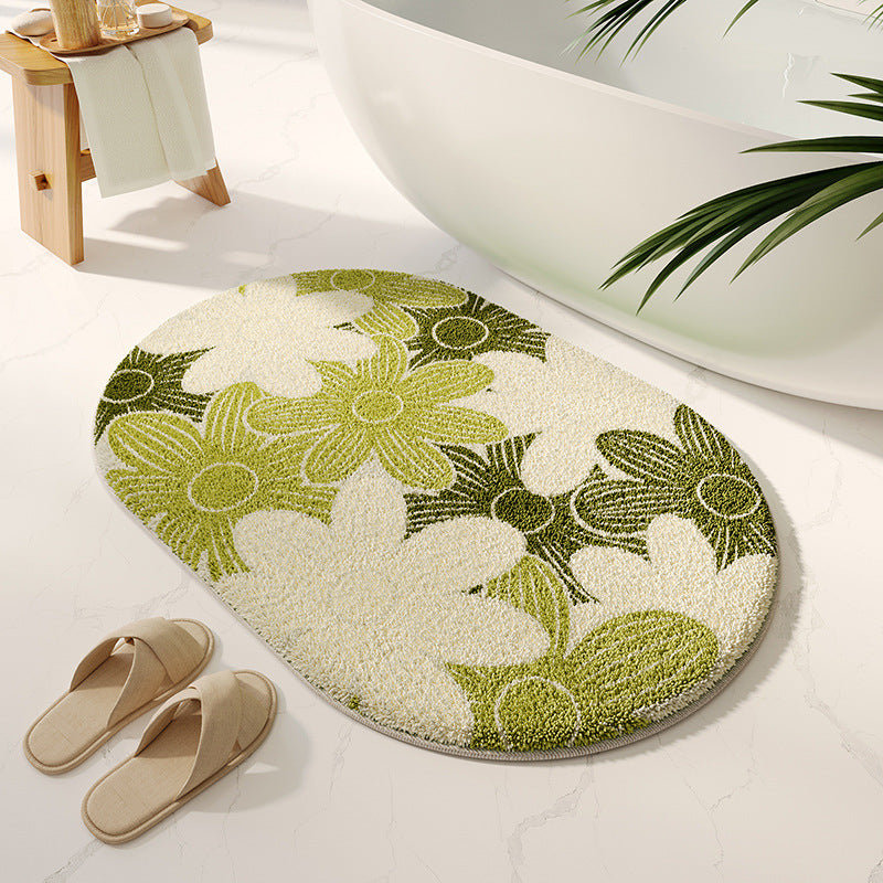 Soft Floral Bath Rug Kalsten