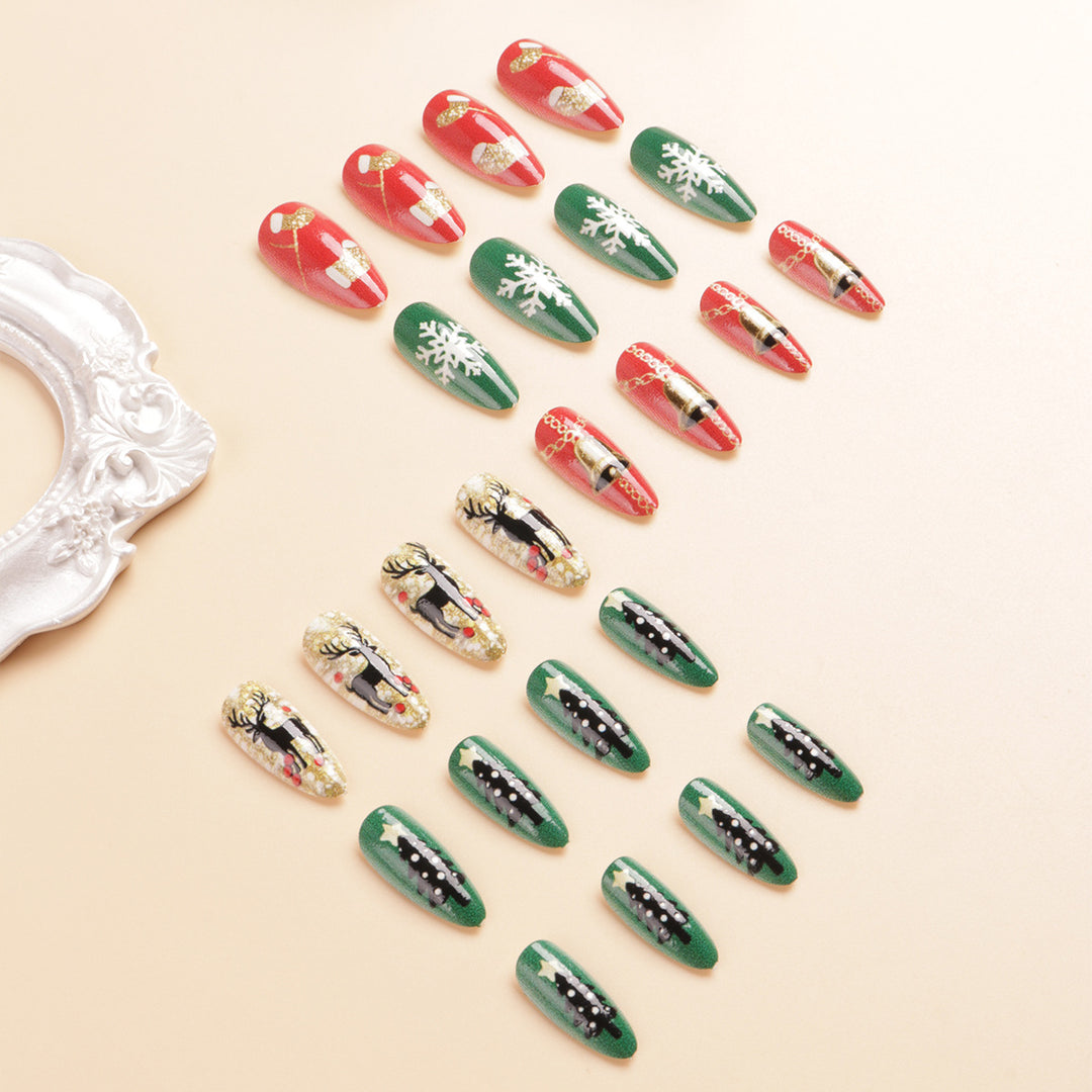 Festive Themed Press-On Nail Art Kalsten