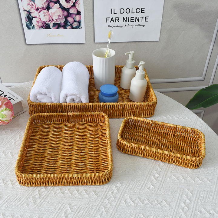 Elegant Handwoven Serving Tray Kalsten