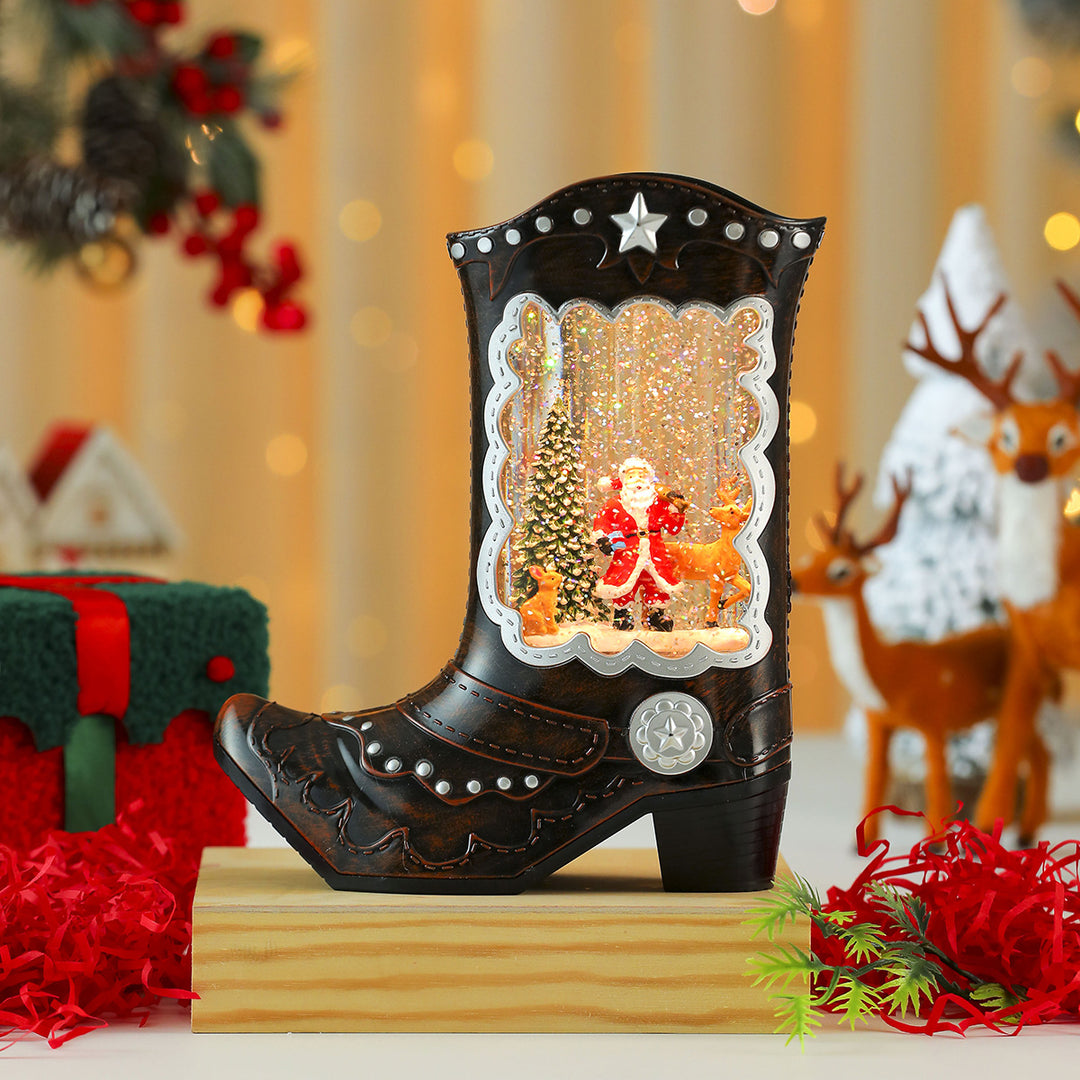 Decorative Snow Globe Boot Ornament Kalsten