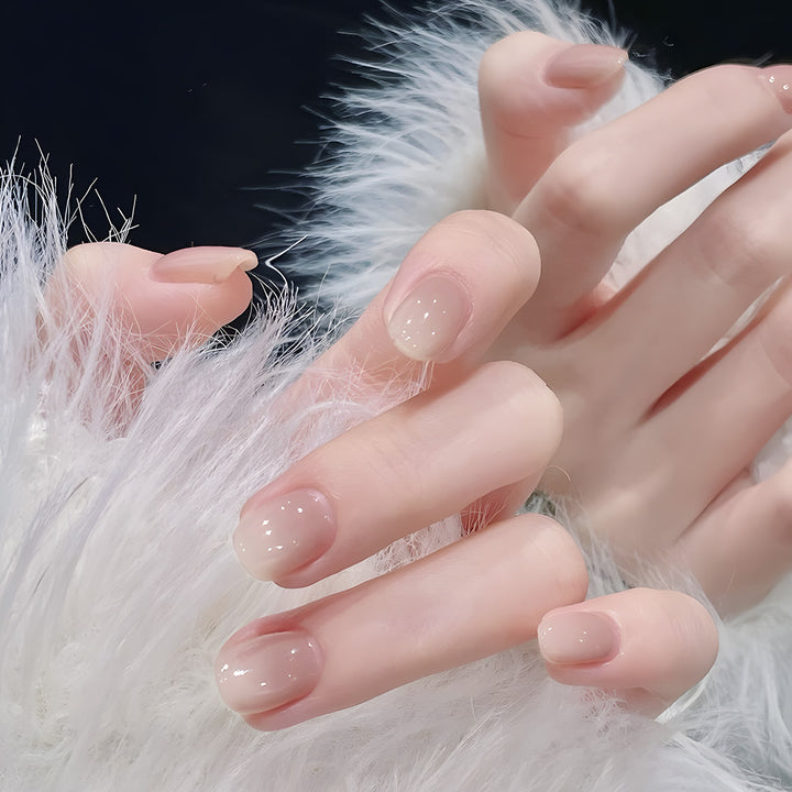 Elegant Glossy Press-On Nail Set Kalsten