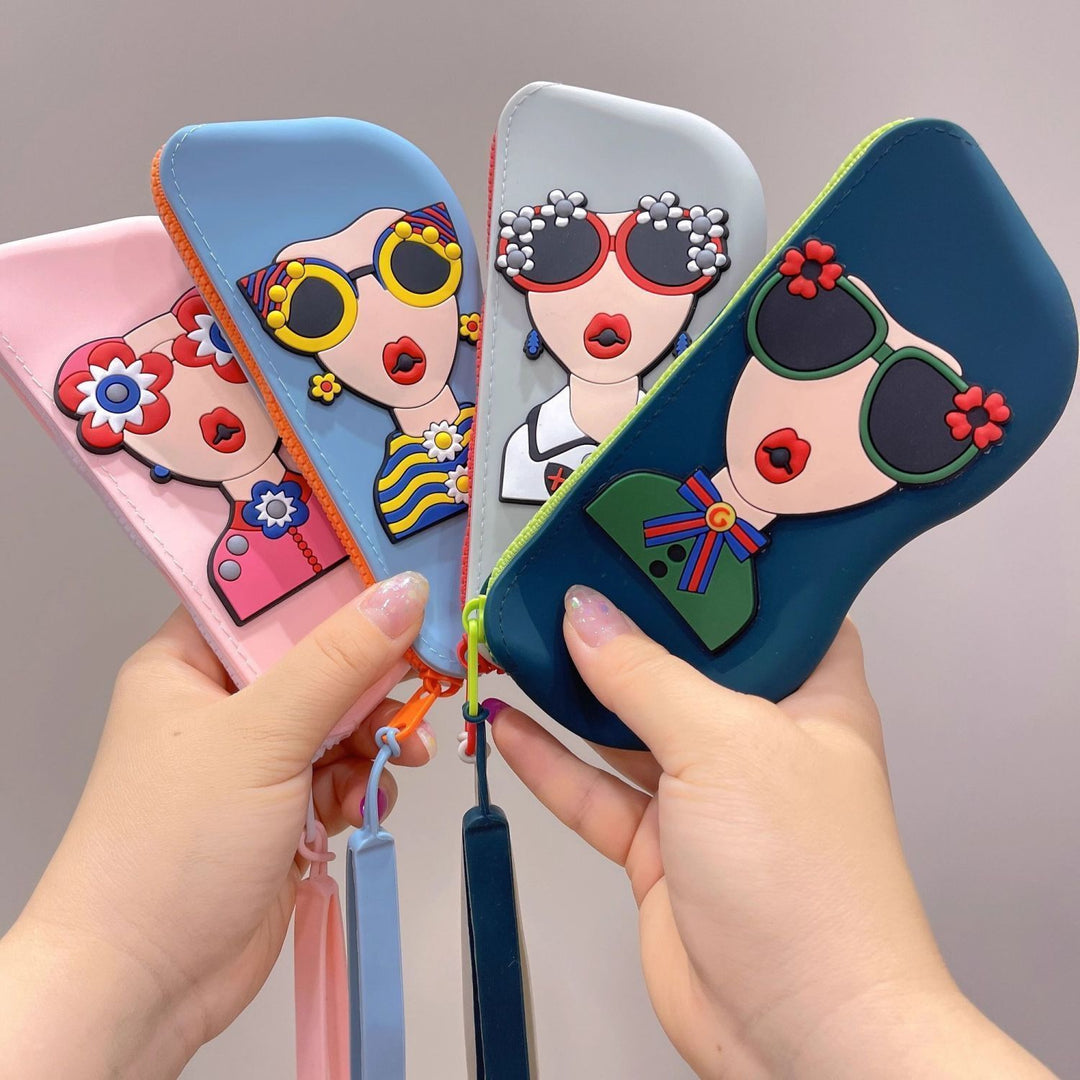 Artistic Print Zippered Pencil Case Kalsten
