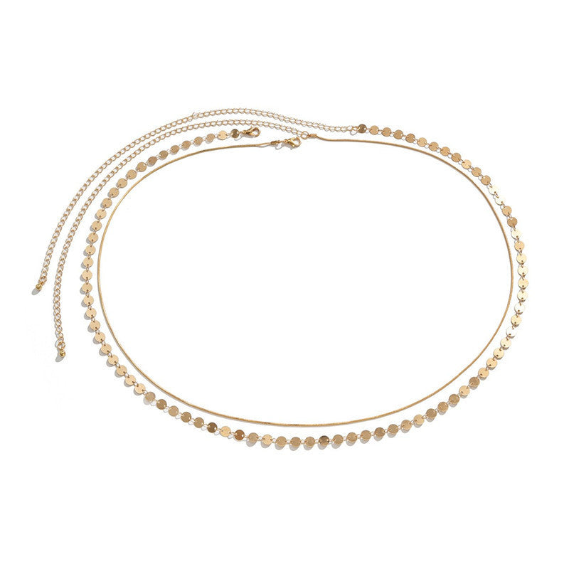 Elegant Layered Chain Belt Kalsten