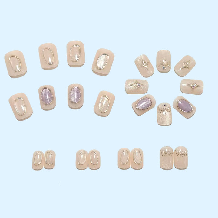 Decorative artificial nails with shimmering and glittering accents Kalsten