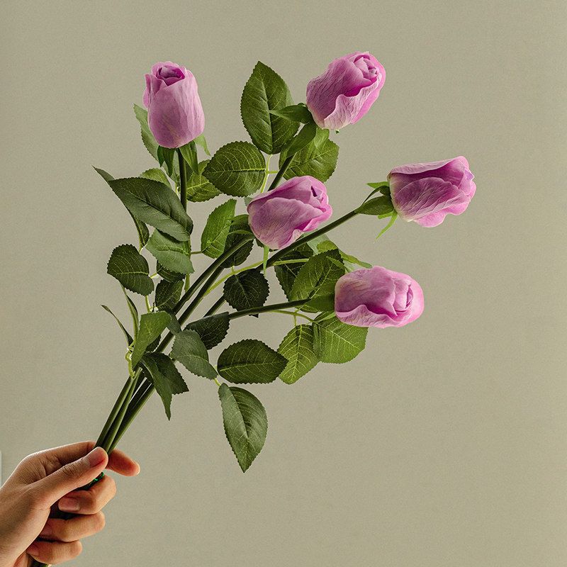 Lifelike Artificial Pink Rose Stem