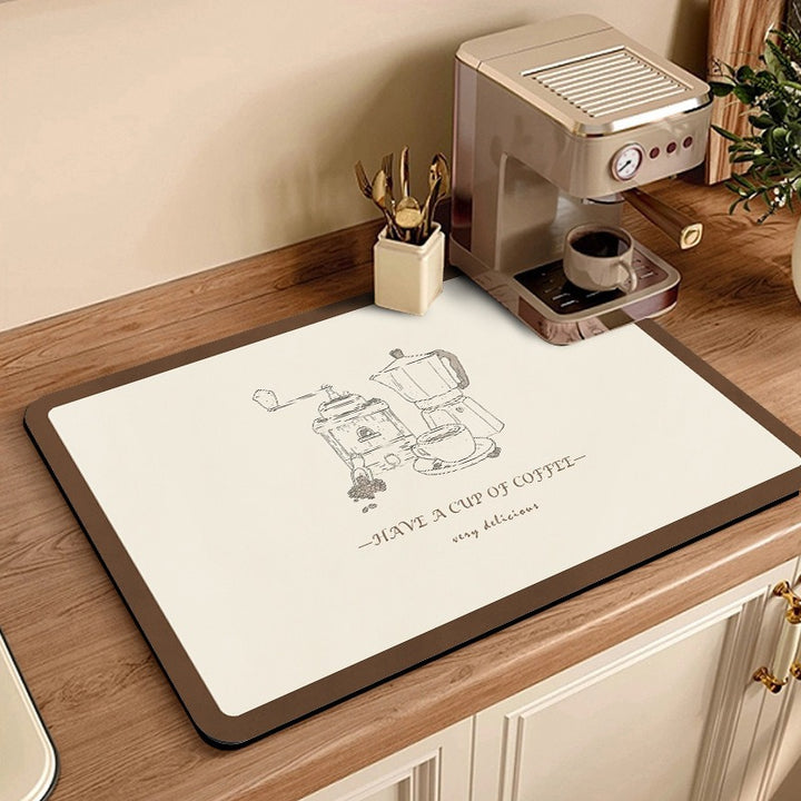 Coffee-Themed Kitchen Mat Kalsten