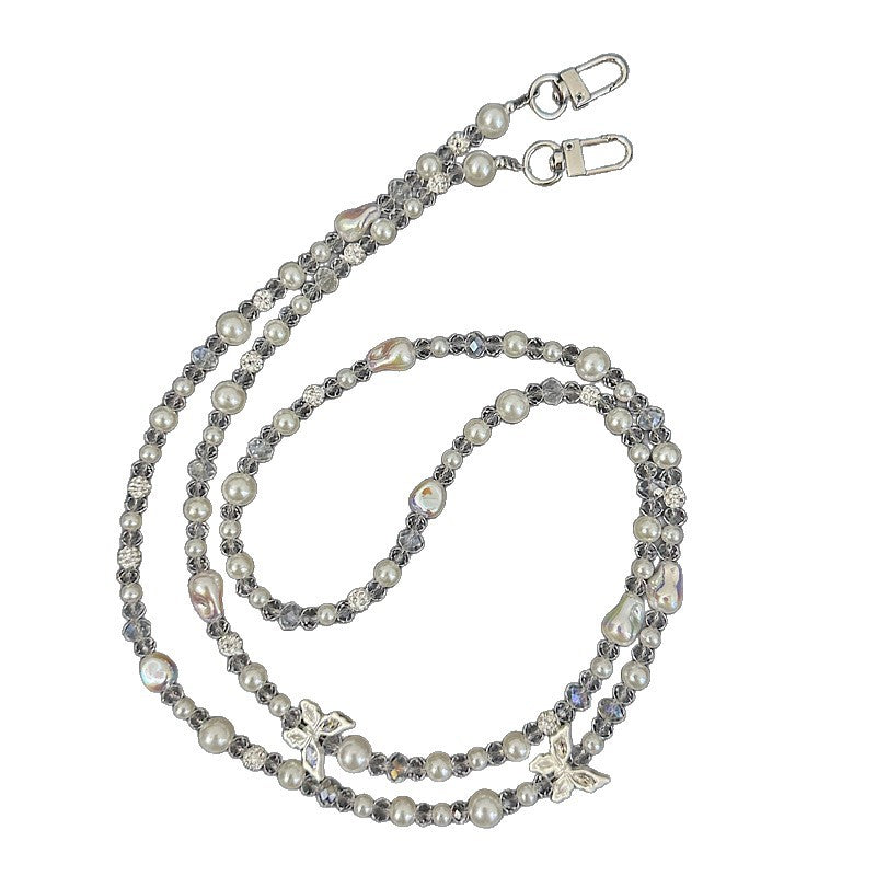 Elegant Pearl and Crystal Eyewear Chain Kalsten