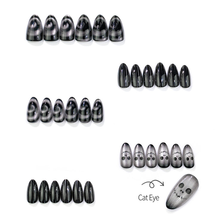 Gothic Themed Press-On Nail Art Set