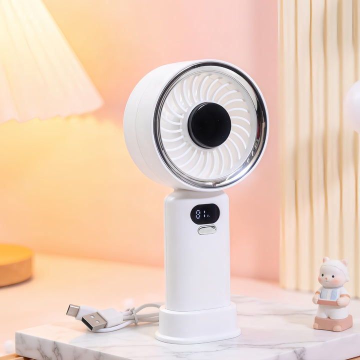 Portable Mini Handheld Fan with Digital Speed Display Kalsten