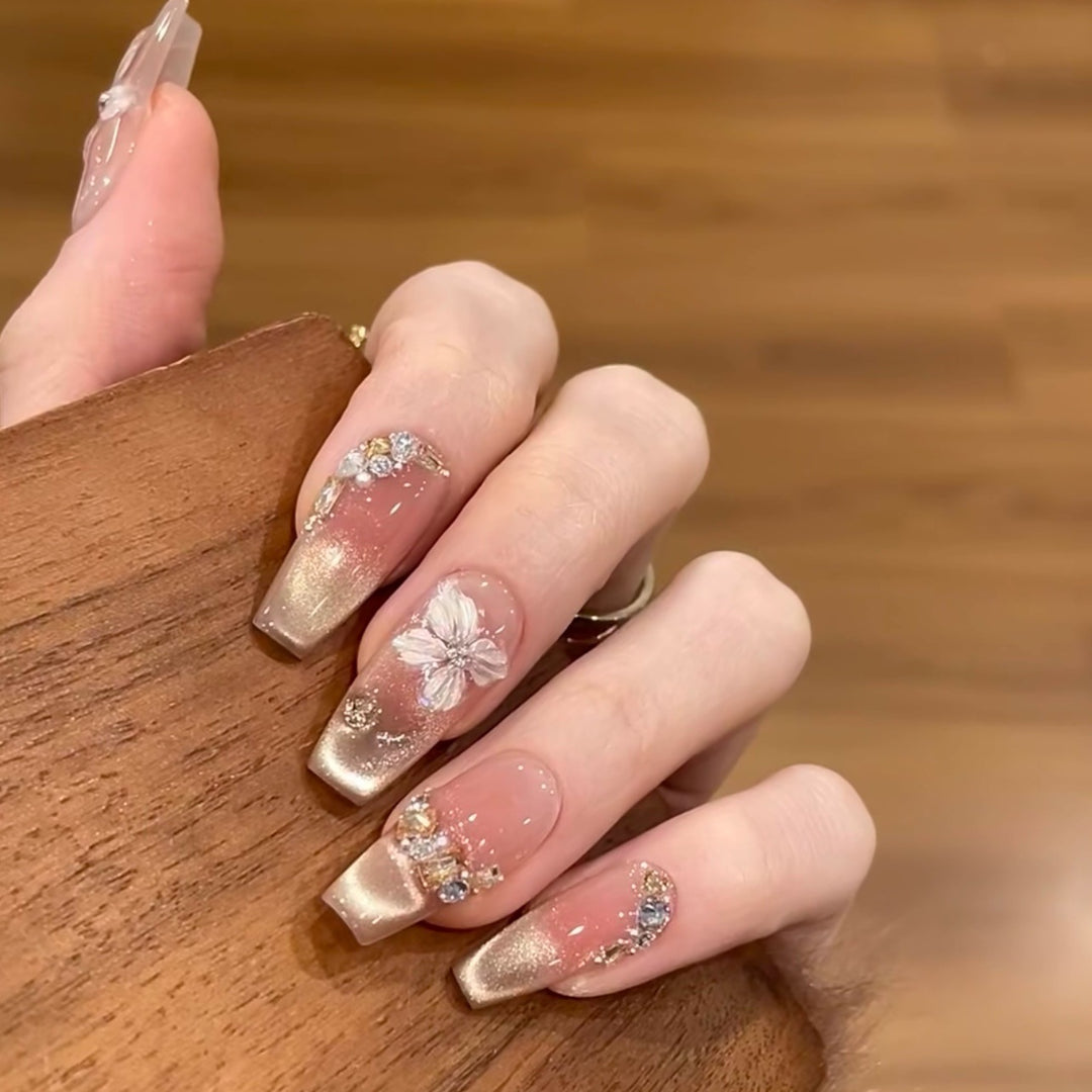 Floral Design Press-On Nail Set Kalsten