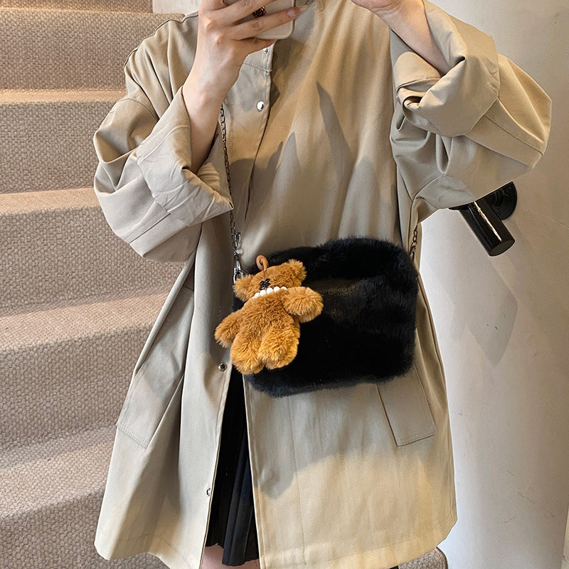 Plush Fur Mini Handbag
