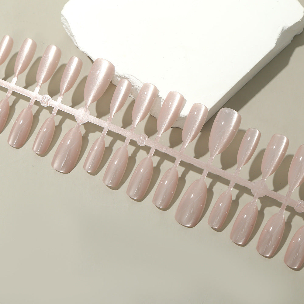 Elegant Press-On Nail Set with Glossy Finish Kalsten