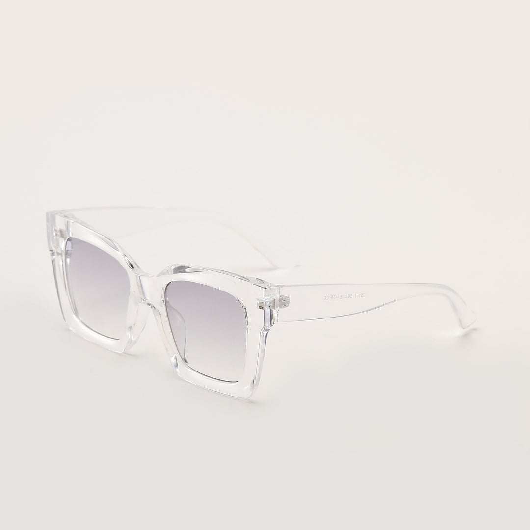 Women's trendy square sunglasses with transparent frame Kalsten