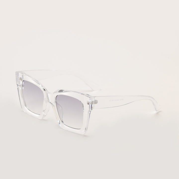 Women's trendy square sunglasses with transparent frame Kalsten