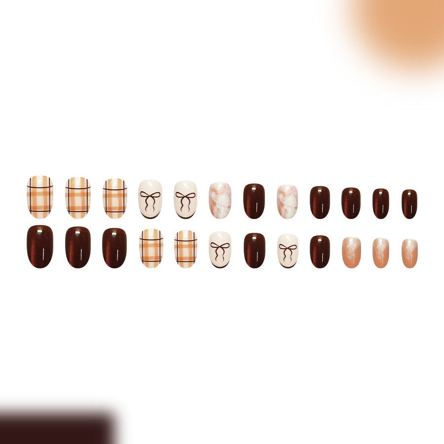 Chic Patterned Press-On Nail Set Kalsten