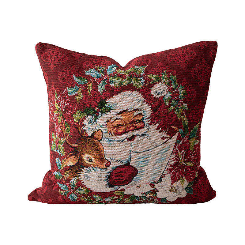 Christmas tapestry cushion cover with Santa motif and tapestry-like weave structure Kalsten