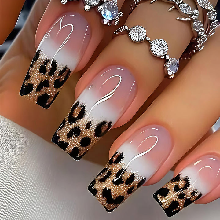 Artificial nails with elegant leopard pattern Kalsten
